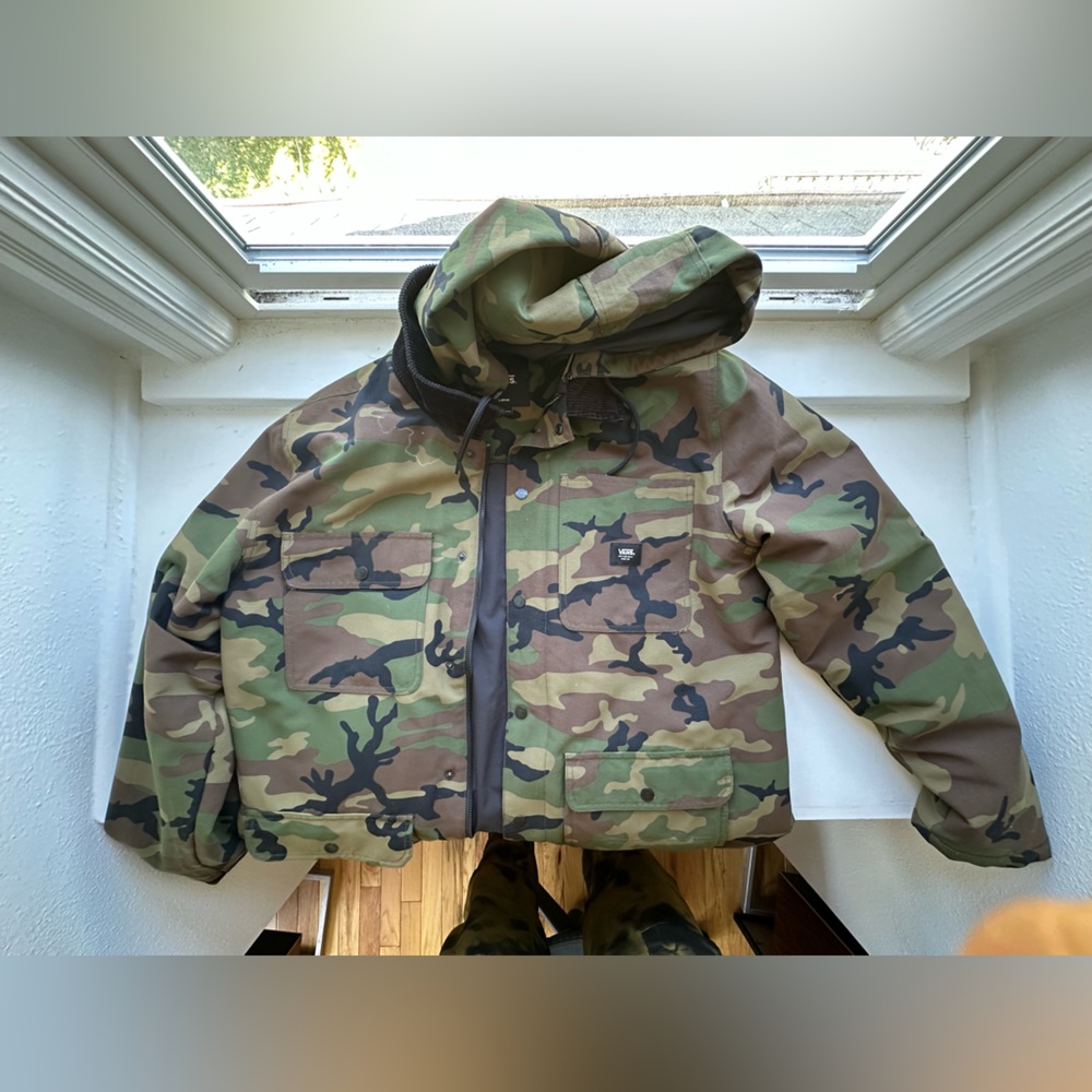 Vans Mens Drill Core MTE Camo Hooded Jacket - Picture 2 of 6